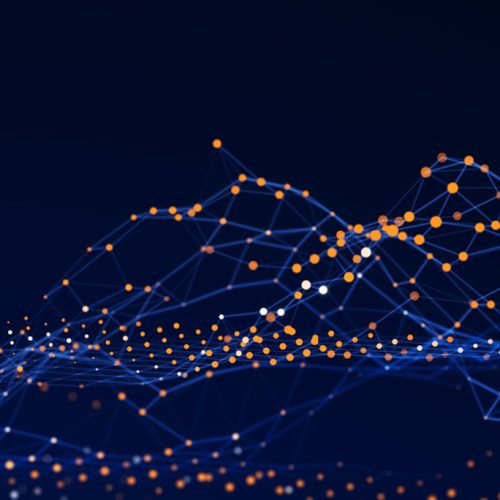 Big Data visualization. Data technology illustration. Science background. 3D Value of a domain name
